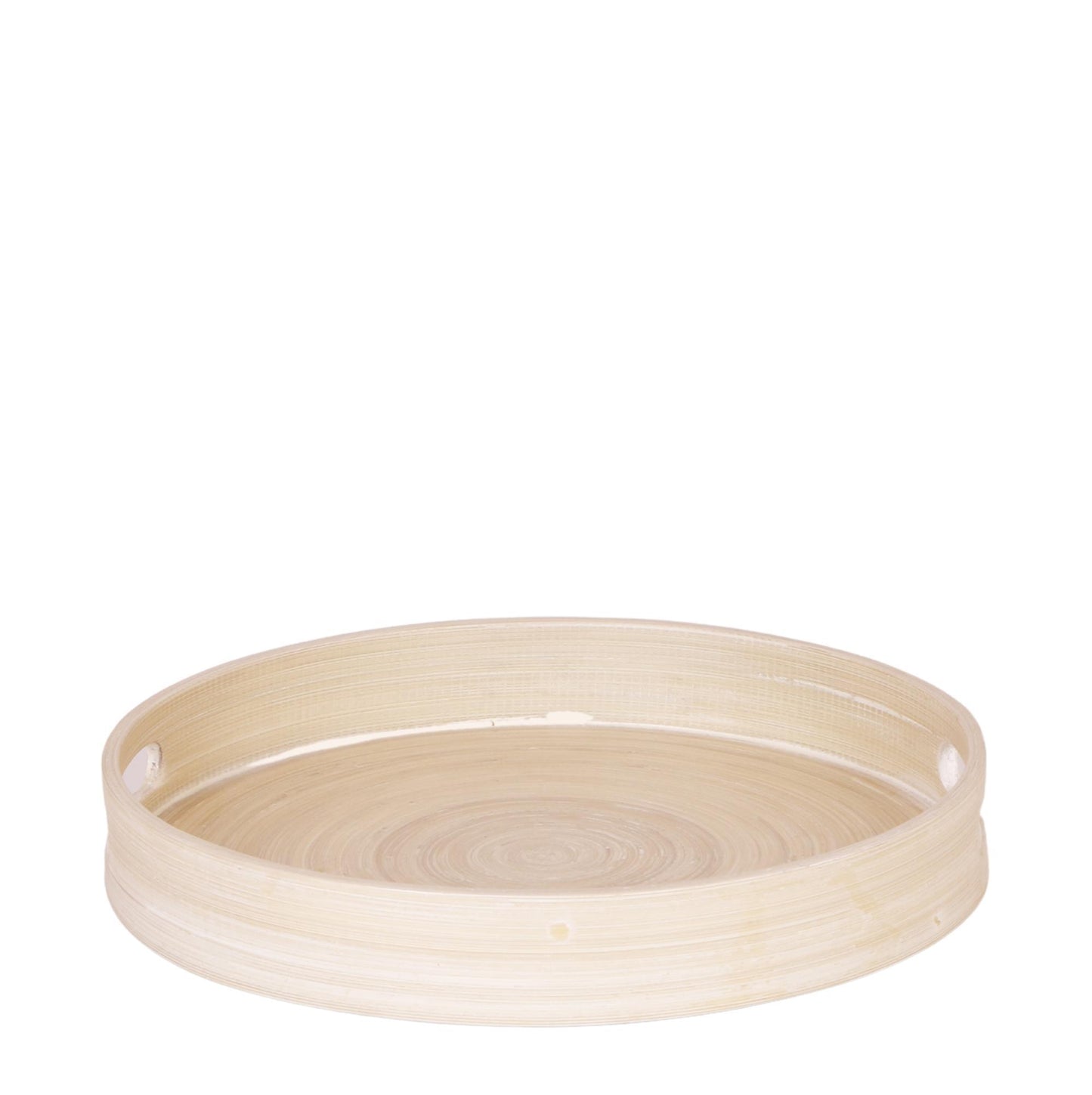 Hummingbird Home | Decorative bowl - Round smooth bamboo tray Ø30cm